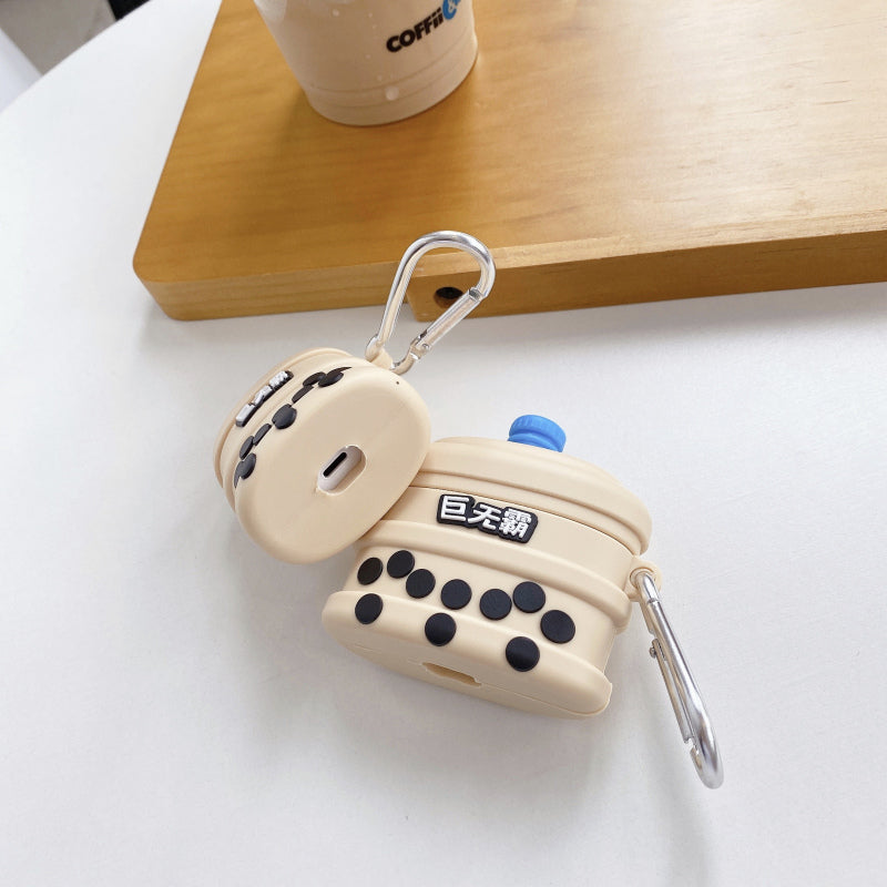 Compatible with Apple, Compatible with Apple , Ins Pearl Milk Tea Suitable For Airpods1 2 Generation Protective Cover Apple Pro3 Earphone Cover Silicone Anti-Falling Cute