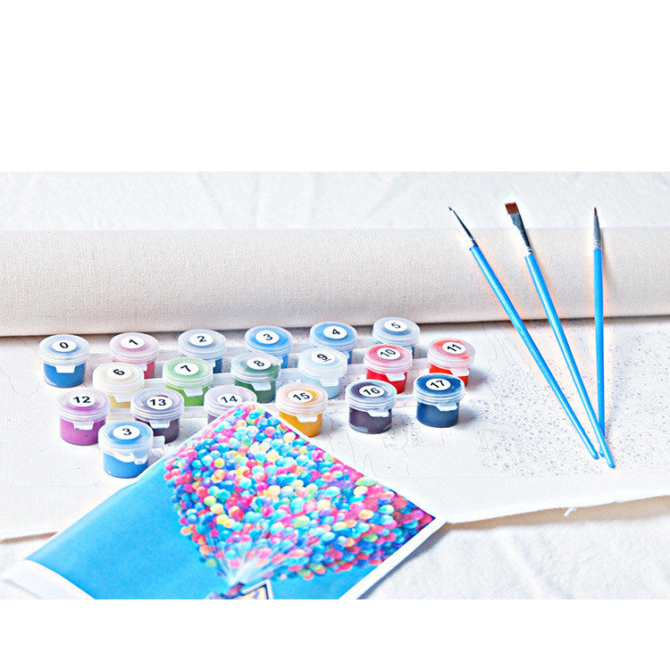 Black And White Horse DIY Digital Oil Painting Frameless Combo Frame