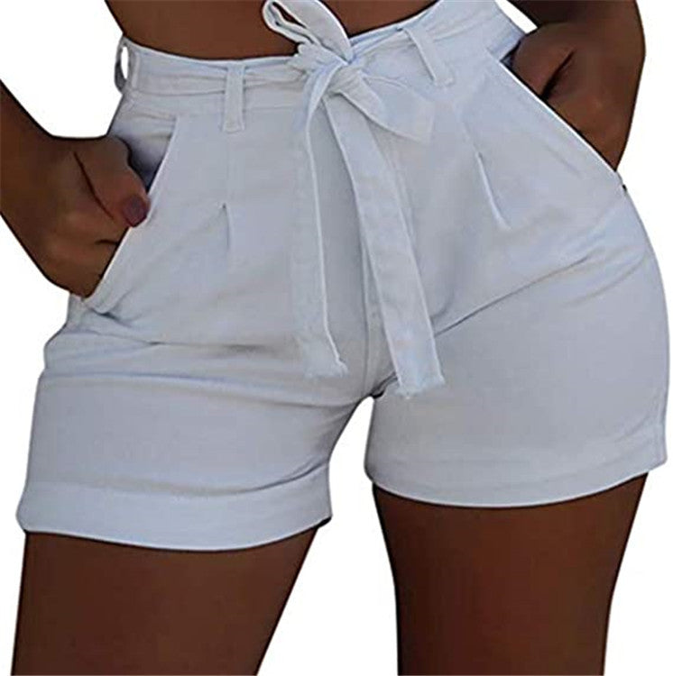 Women's Plus Size Net Red Ripped Denim Shorts