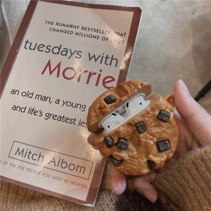 Compatible with Apple, Simulation Chocolate Chip Cookie Airpods Protective Cover
