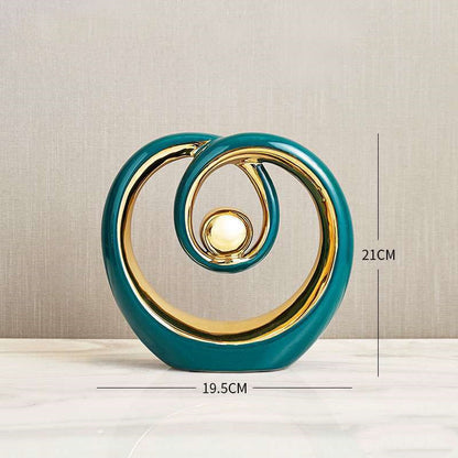 Creative Light Luxury Ceramic Decoration Porch Wine Cabinet TV Cabinet Living Room Home Decoration Office Desktop Decoration Small