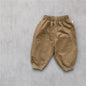 Baby suit Korean version spring new baby alphabet striped T-shirt patch casual pants baby two-piece suit