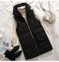 Hooded Plus Size Cotton Vest Womens Sleeveless Vest