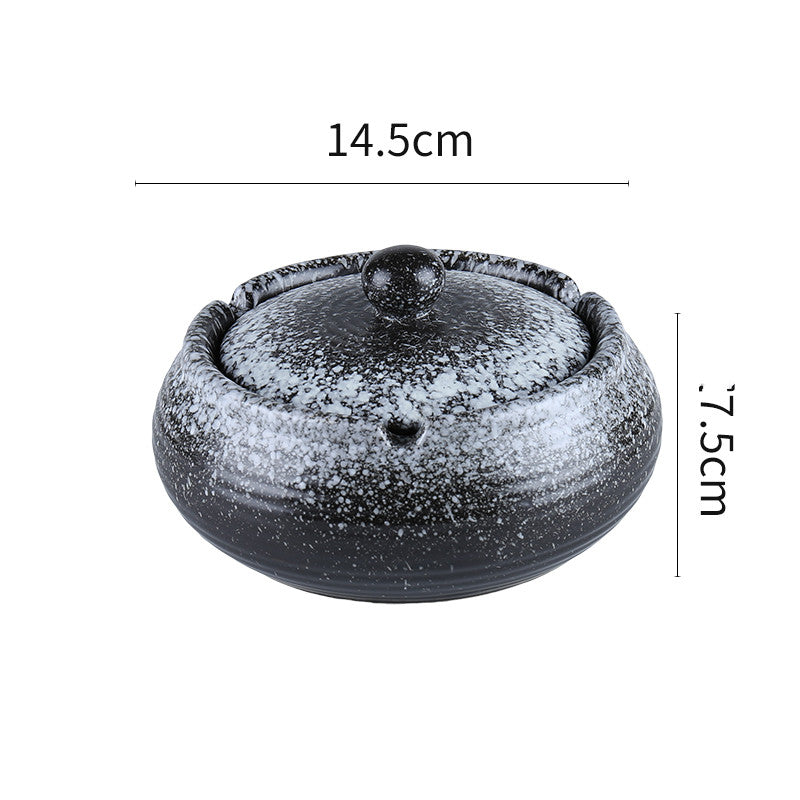 Japanese Retro Commercial Restaurant Ashtray Large KTV Hotel Decoration Homestay Hotel Hotel Smoke Cup With Lid