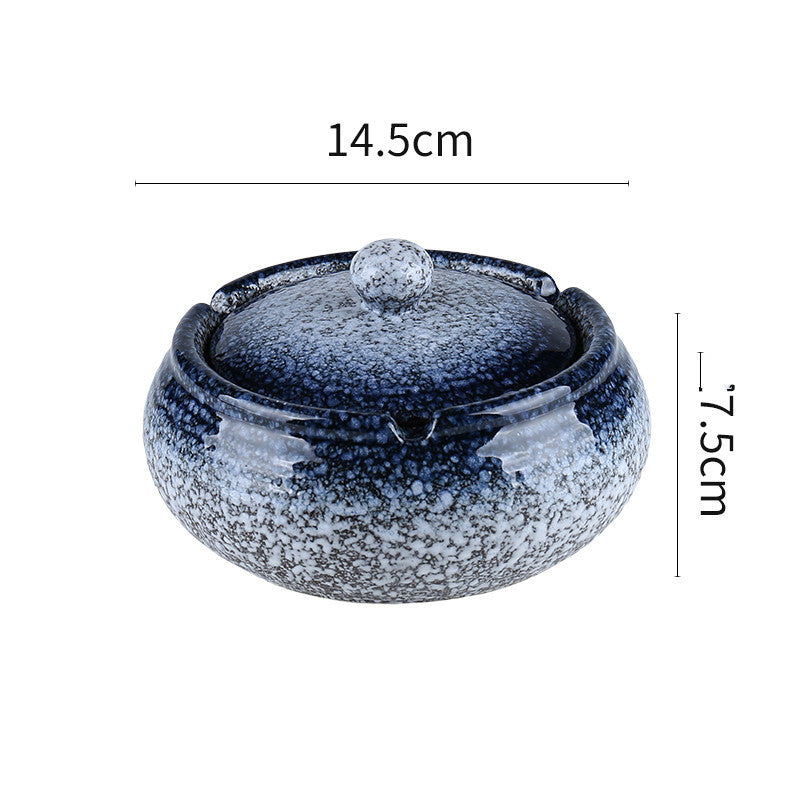 Japanese Retro Commercial Restaurant Ashtray Large KTV Hotel Decoration Homestay Hotel Hotel Smoke Cup With Lid