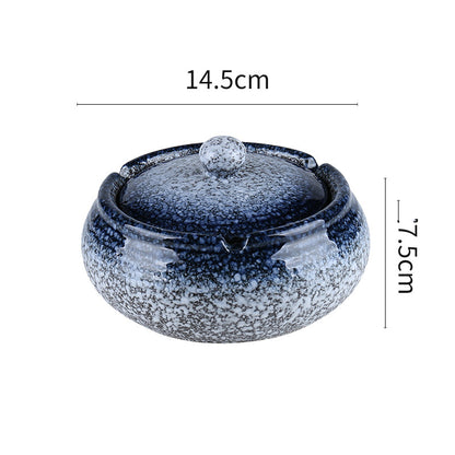 Japanese Retro Commercial Restaurant Ashtray Large KTV Hotel Decoration Homestay Hotel Hotel Smoke Cup With Lid