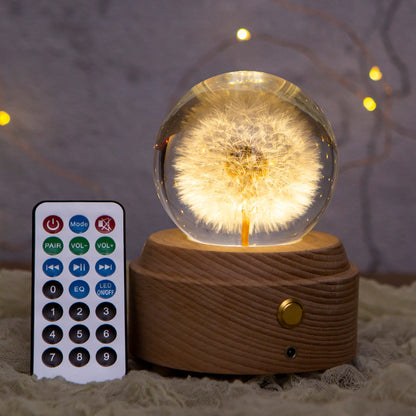 Give Girls A Gift Dandelion Crystal Ball Music Box Music Box Wooden Music Box Dandelion Music Box Birthday