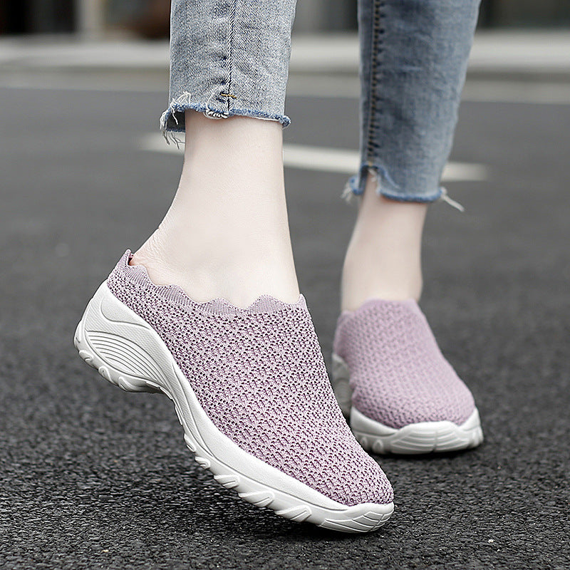 Summer Old Beijing Cloth Shoes Women Mesh Surface Breathable Mother Shoes - FLIPSTYLEZLLC