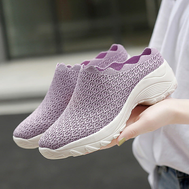 Summer Old Beijing Cloth Shoes Women Mesh Surface Breathable Mother Shoes - FLIPSTYLEZLLC