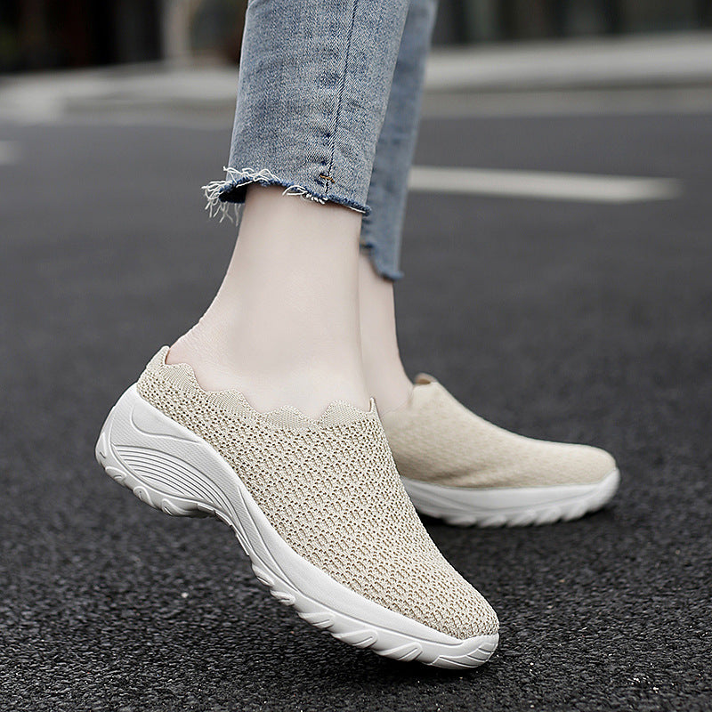 Summer Old Beijing Cloth Shoes Women Mesh Surface Breathable Mother Shoes - FLIPSTYLEZLLC