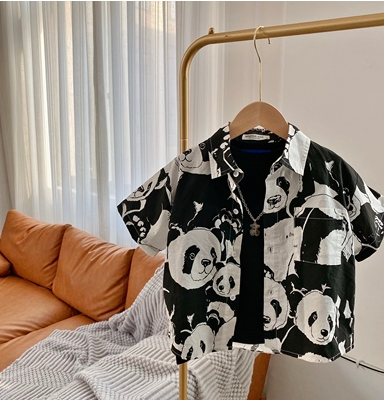 Chaogongguan Spring And Summer New Children"S Manyin Panda Shirt