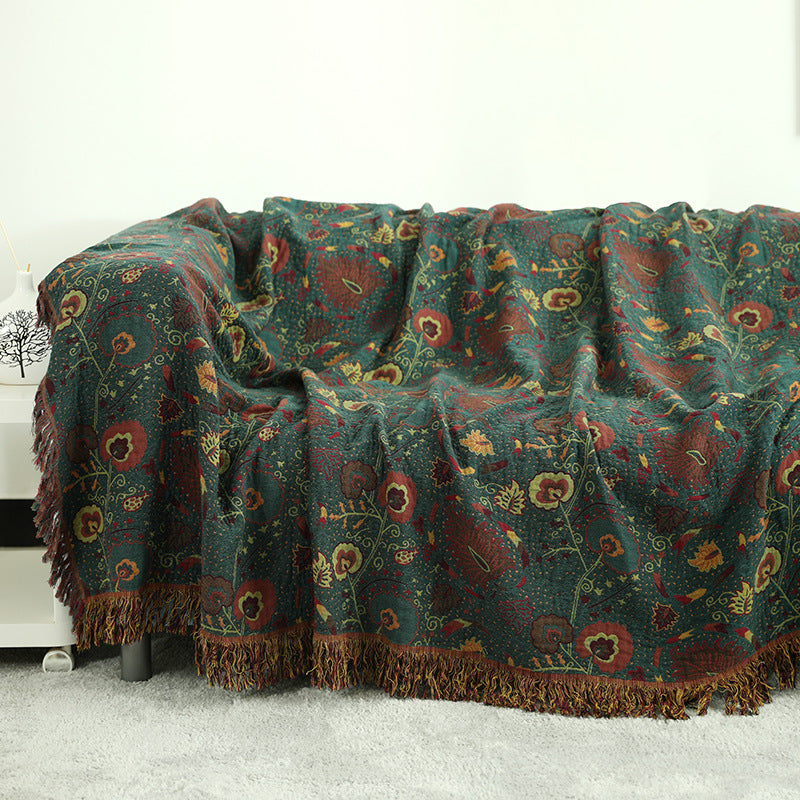 Japanese-Style Cotton Four-Layer Double-Sided Sofa Cover Cloth Towel Quilt Sofa Cushion Cover Blanket