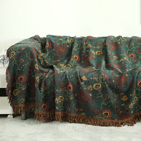 Japanese-Style Cotton Four-Layer Double-Sided Sofa Cover Cloth Towel Quilt Sofa Cushion Cover Blanket