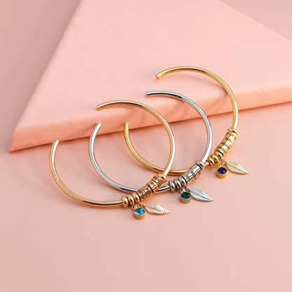 European and American Twelve Birthday Stone Lettering Bead Bracelet