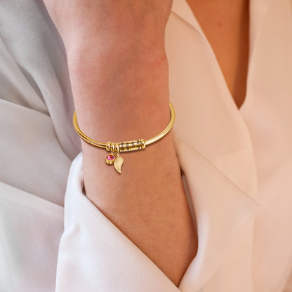 European and American Twelve Birthday Stone Lettering Bead Bracelet