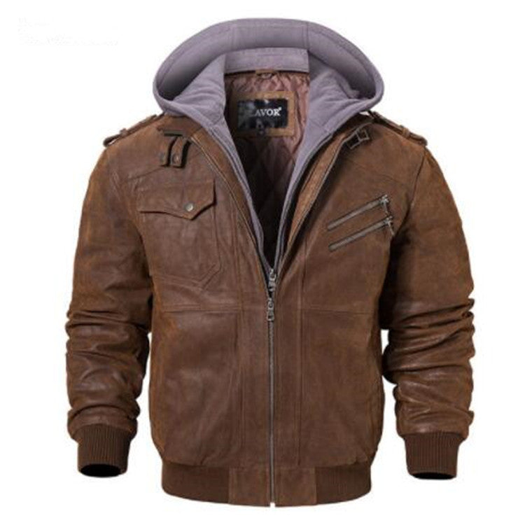 Motorcycle Winter Coat With Removable Hood