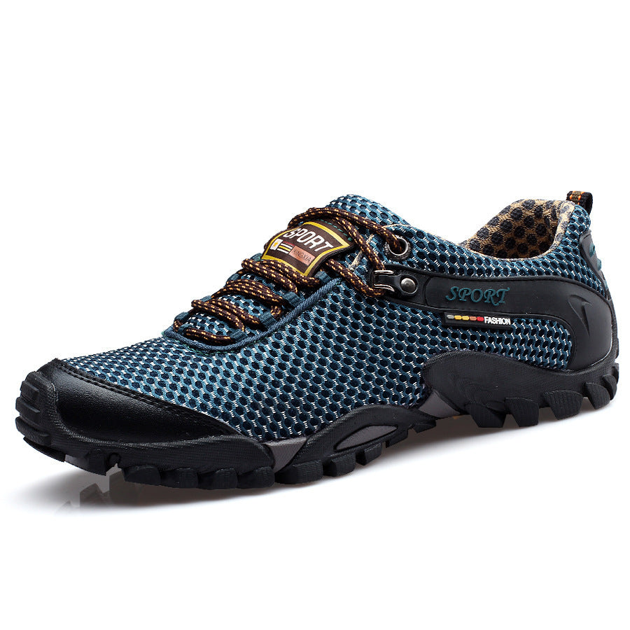 Breathable Outdoor Sports Men's Shoes Korean Version Of The Trend Of Casual Mesh Hiking Shoes Men's Large Size Shoes