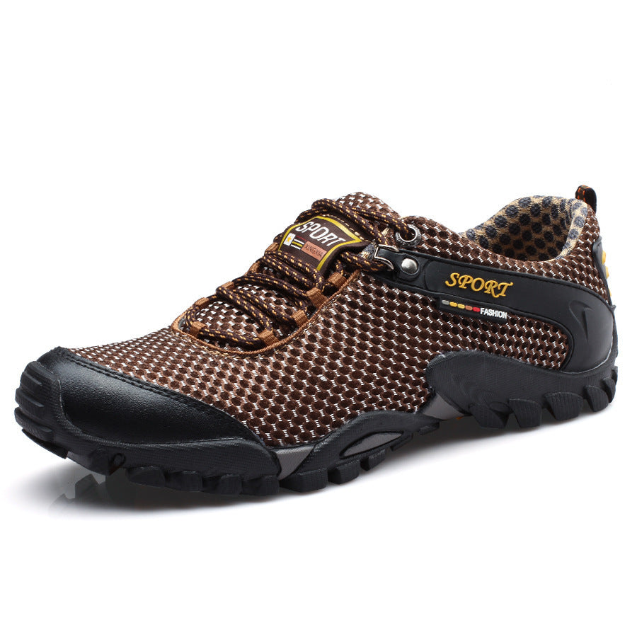 Breathable Outdoor Sports Men's Shoes Korean Version Of The Trend Of Casual Mesh Hiking Shoes Men's Large Size Shoes