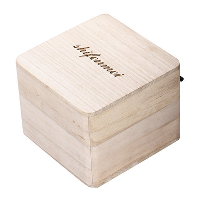 Shifenmei Square Linen Pillow Douyin New Men's Watch Gift Box