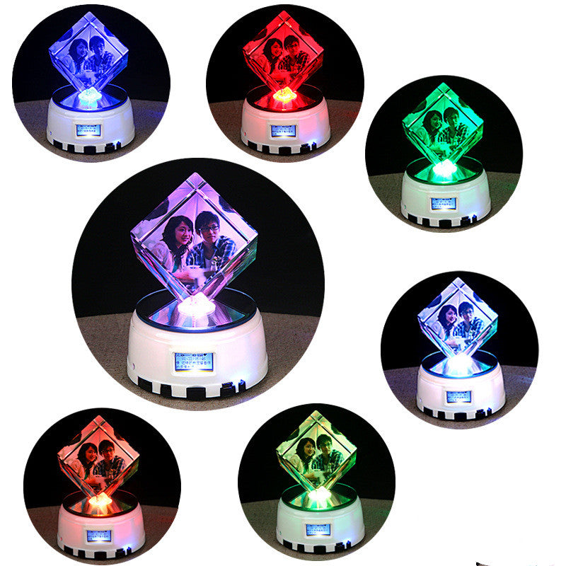 Music Box Music Box Crystal Ball Diy Customized Photo Tanabata Valentine Day Bluetooth - FLIPSTYLEZLLC