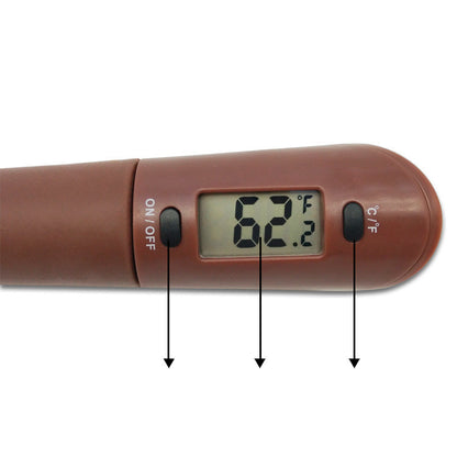 Digital Cooking Thermometer Double Use Silicone Scraper Spatula Safety Cooking Food BBQ Meat Thermometer Baking Tool