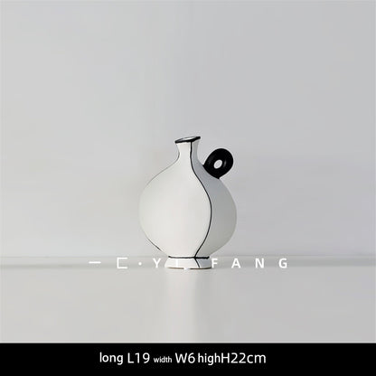 Ins Modern Handmade Ceramic Flower Vase Decoration Hotel Club B&B Soft Decoration Nordic Soft Decoration