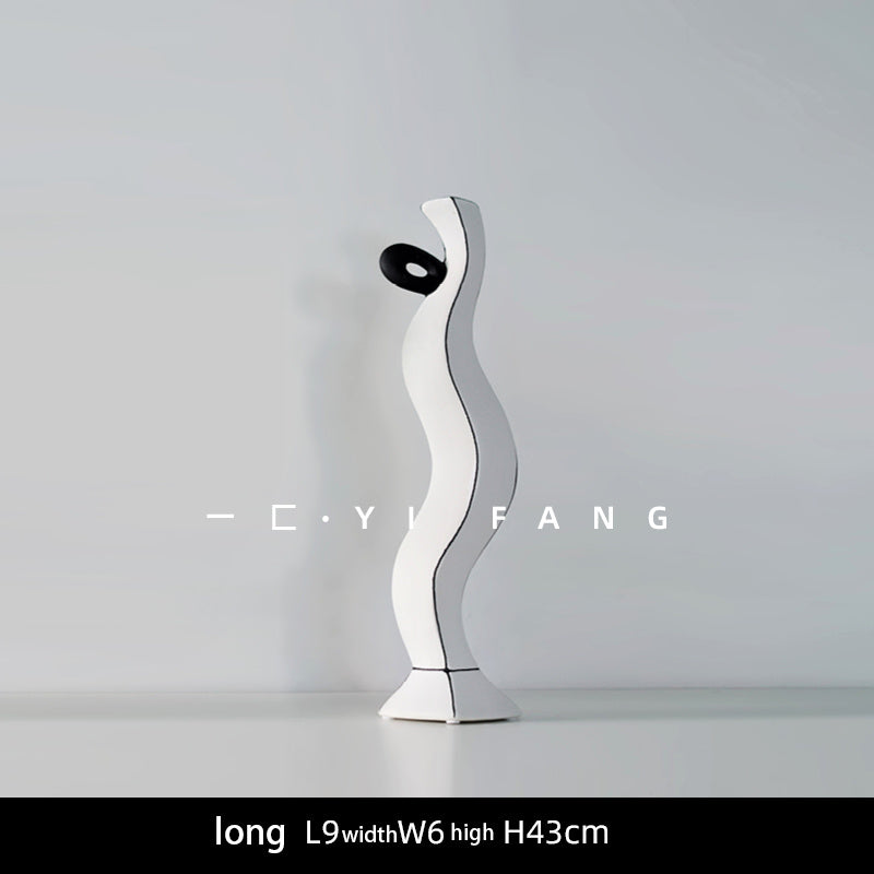 Ins Modern Handmade Ceramic Flower Vase Decoration Hotel Club B&B Soft Decoration Nordic Soft Decoration