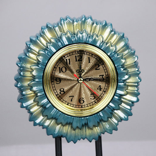 Simple And Creative Small Sun Flower Clock Table Desktop Home Clock Decoration Ornaments