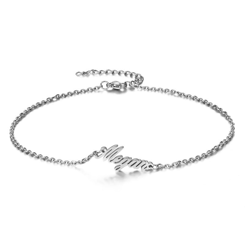 Korean Personalized Custom Letter Anklet Small And Exquisite Gifts For Women