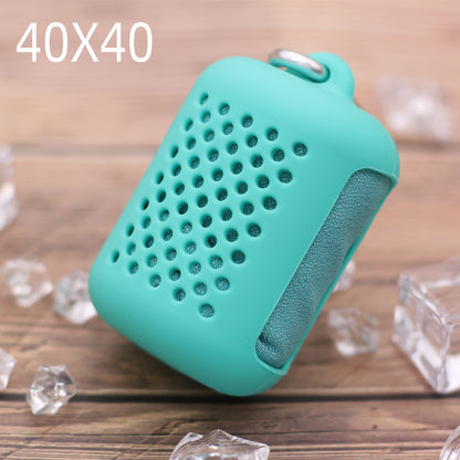 Portable Outdoor Mini Sports Face Hand Towel Quick Dry Towel Silicone Case