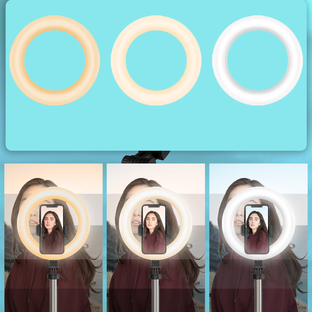 Compatible with Apple, Integrated Headlight, Bluetooth Tripod, Rechargeable Light, Selfie Stick Set, Live Light