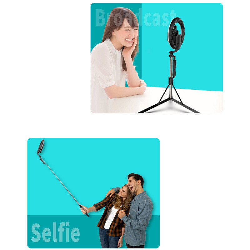 Compatible with Apple, Integrated Headlight, Bluetooth Tripod, Rechargeable Light, Selfie Stick Set, Live Light