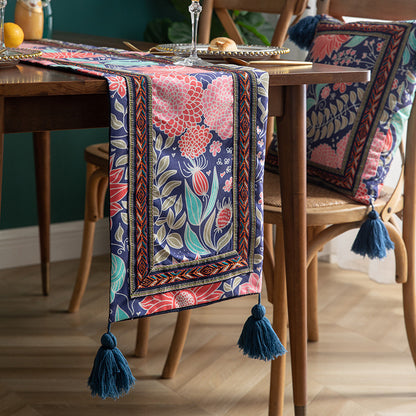 Cross-Border Supply Of Nordic Embroidery Table Runner Household Table Table Runner Custom Restaurant Hotel Homestay Decoration Tablecloth Wholesale