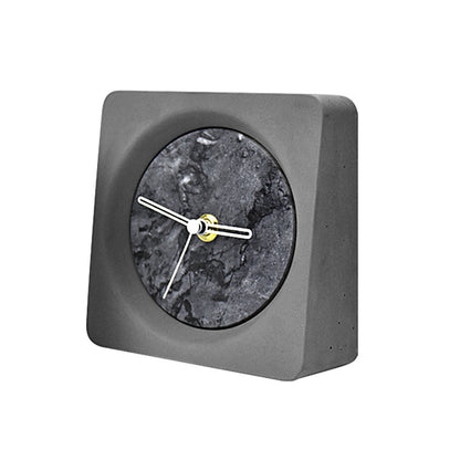 Cement Marble Table Clock