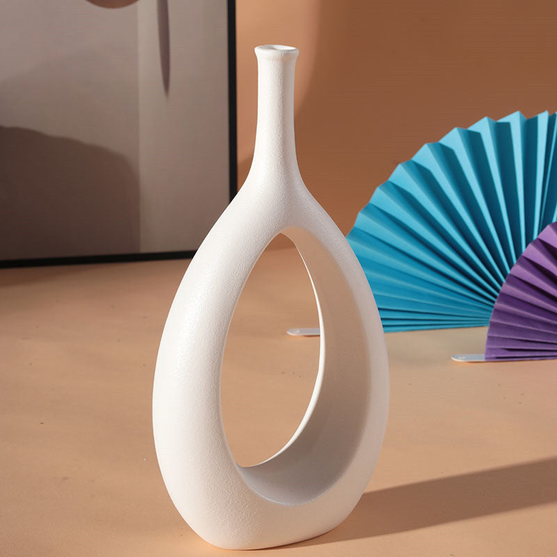 Living Room Art Vase Flower Ceramics Nordic Creative Minimalist TV Cabinet Porch Model Room Decoration Ornaments