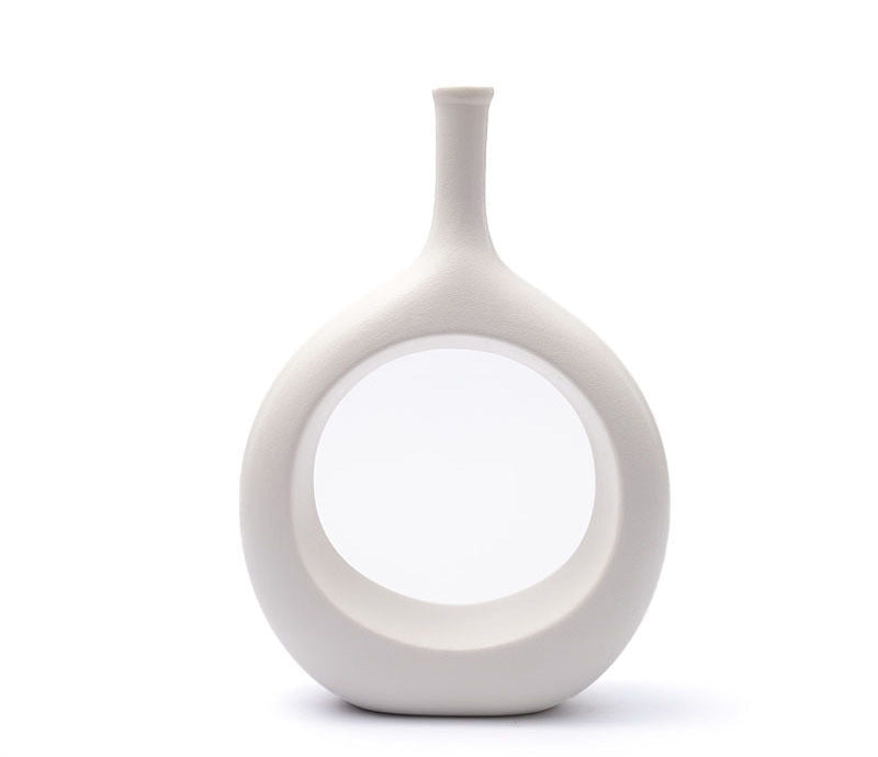 Living Room Art Vase Flower Ceramics Nordic Creative Minimalist TV Cabinet Porch Model Room Decoration Ornaments