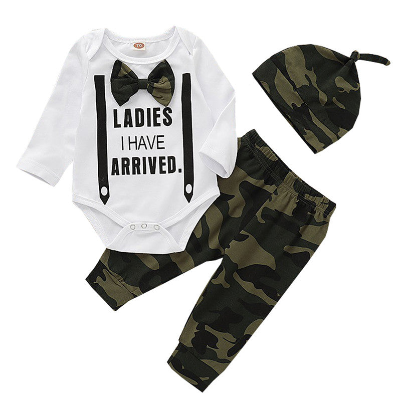 Gentleman's Long-sleeved Fake Suspender Blouse With Beard And Full Print Trousers Hat Three-piece Suit