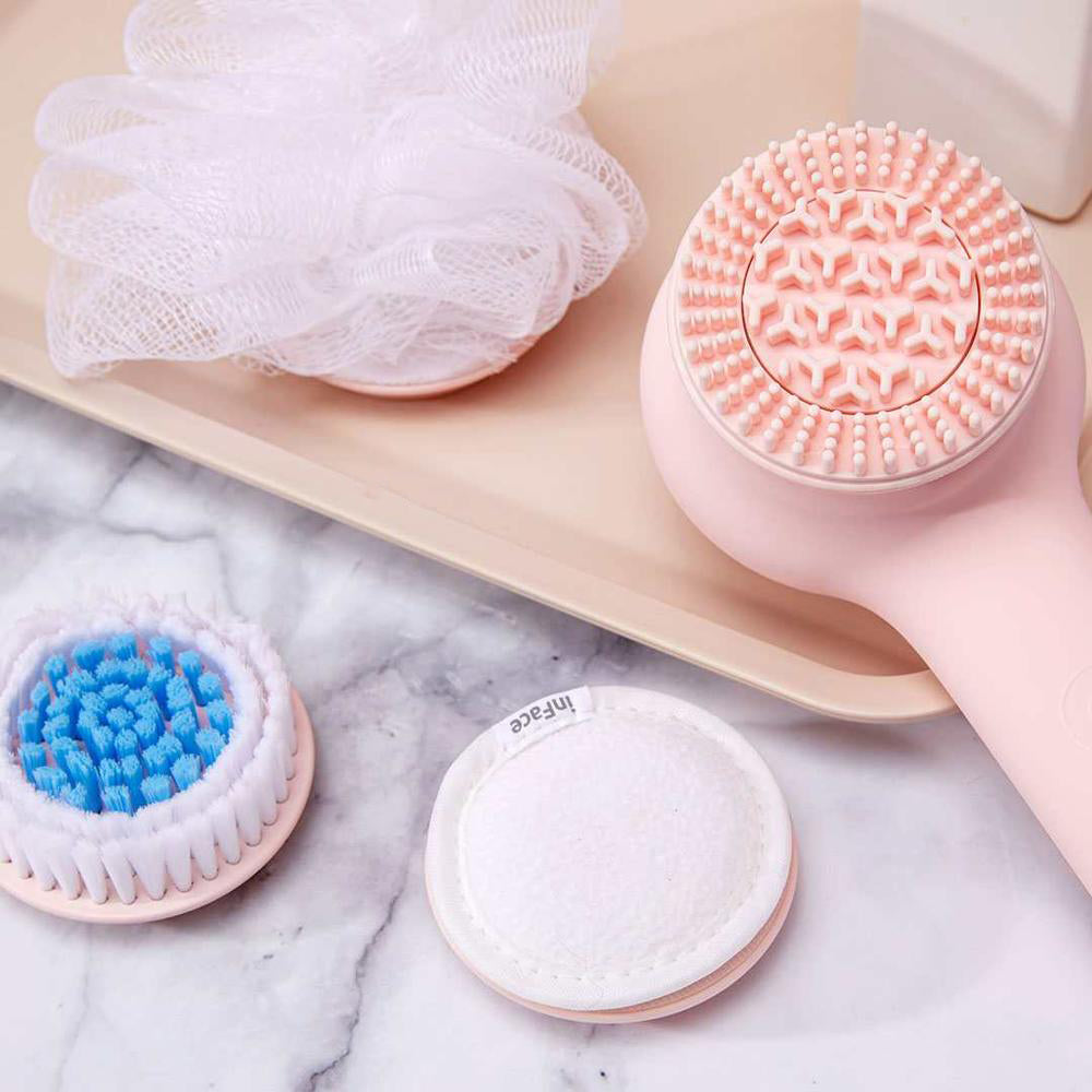 Inface Shower Instrument Full Automatic Massage Electric Back Mud Rubbing Shower Brush