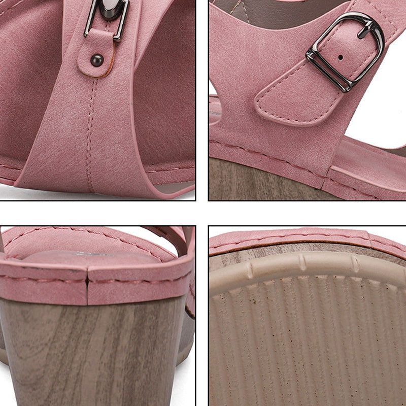 Fashion Wedge Heel Ladies Plus Size Sandals