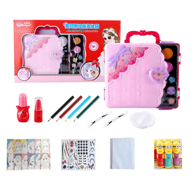 Girl Princess Makeup Box Set Graffiti Painting Board Children's Cosmetics