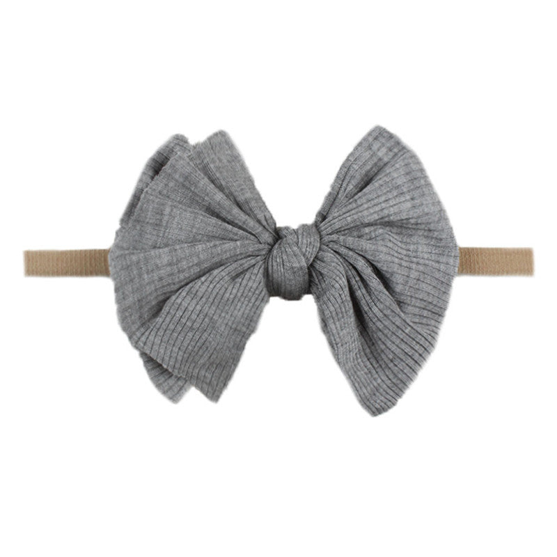 Children's Printed Bowknot Hair Lead Flower Headband