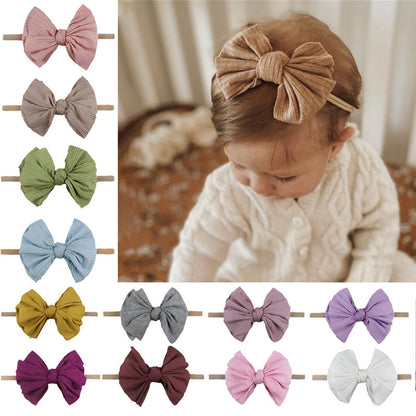 Children's Printed Bowknot Hair Lead Flower Headband
