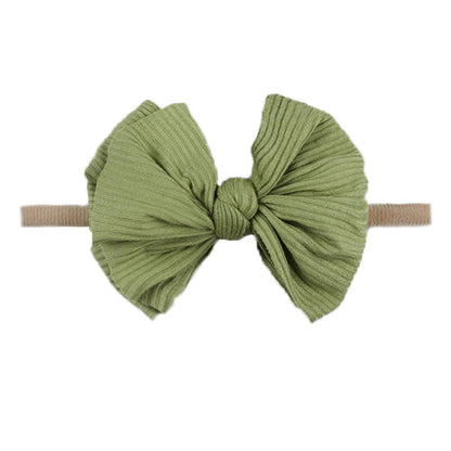 Children's Printed Bowknot Hair Lead Flower Headband