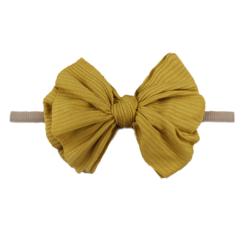 Children's Printed Bowknot Hair Lead Flower Headband