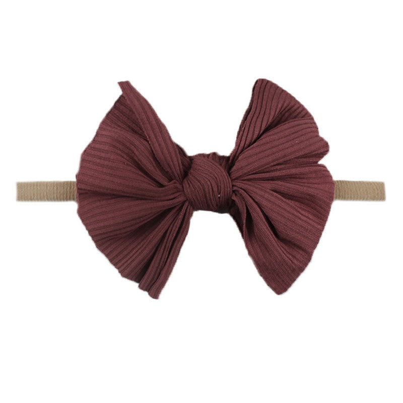Children's Printed Bowknot Hair Lead Flower Headband