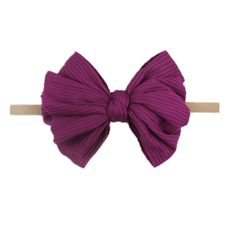 Children's Printed Bowknot Hair Lead Flower Headband
