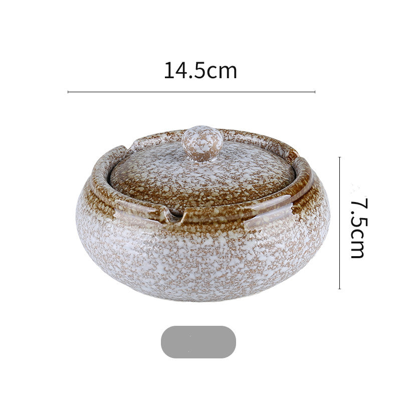 Japanese Retro Commercial Restaurant Ashtray Large KTV Hotel Decoration Homestay Hotel Hotel Smoke Cup With Lid