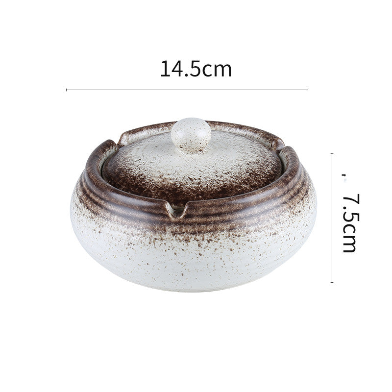 Japanese Retro Commercial Restaurant Ashtray Large KTV Hotel Decoration Homestay Hotel Hotel Smoke Cup With Lid