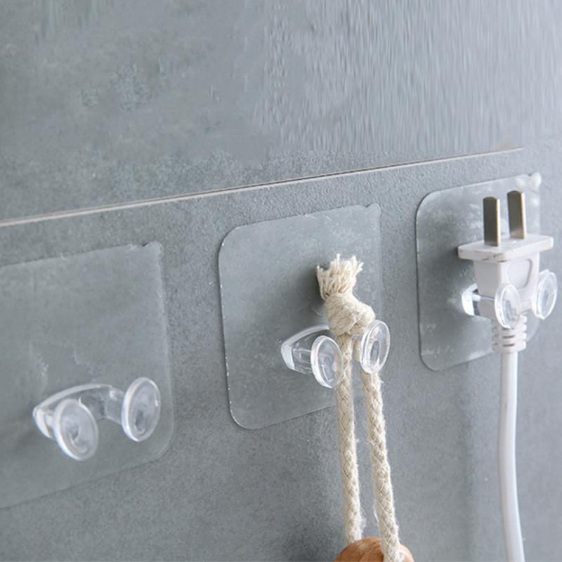 Transparent Plastic Plug Hook Seamless Strong Power Plug Socket Hook