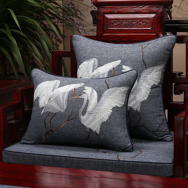 New Chinese Mahogany Sofa Cushion With Backrest Arhat Mattress Five-piece Solid Wood Furniture Chair Cushion Cushion Custom